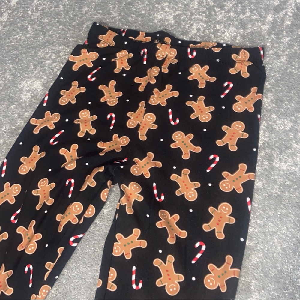 Gingerbread Cookie Candy Cane Leggings Junior Medium nwot Bobbie Brooks